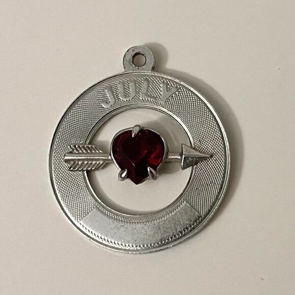 Vintage Sterling Silver RJL July Brithstone Charm No Loop - Picture 1 of 12